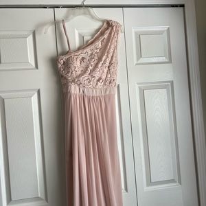 Adrianna Papell Blush bridesmaid dress